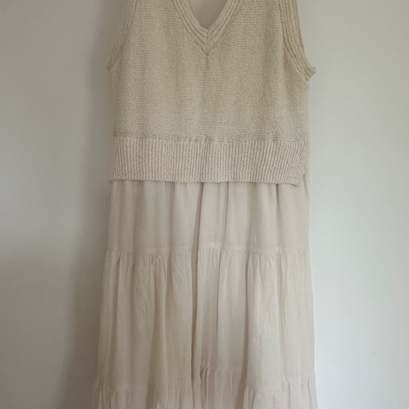 En Saison Ivory Mixed Media midi Dress - Picture 7 of 7